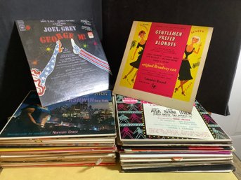 Collection Of Vinyl Records Of Broadway Show Songs  Over 30 Records