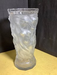 Large Nude Frosted Vase