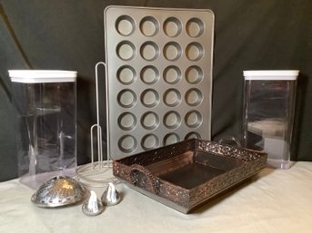 Kitchen Grouping W/Kisses Salt & Pepper, Storage Containers, Lots Of Value!