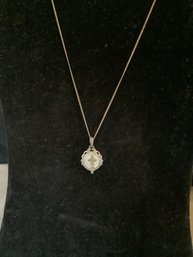 Sterling Silver Marcasite And Mother Of Pearl Cross