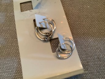 Delicate Sterling Silver Hoop Earrings-2 Pair