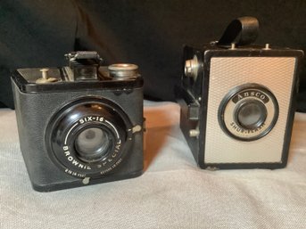 Vintage KodakBrownie Six-16  Special Camera And Ansco Shur-Flash