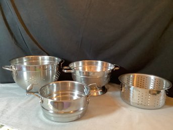 Stainless Steel Colanders- Group Of 4