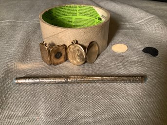 2 Lockets And Navajo Pen With Turquois