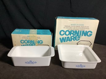 Vintage New  Corning Ware Blue Cornflower Lot 3