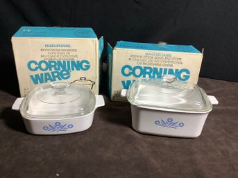 Vintage New Corning Ware Blue Cornflower  Lot 4