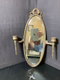 Antique Wall Mirror With Side Candles