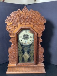 Antique Wood Mantle Clock