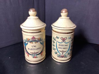 2 Vintage Apothecary Jars