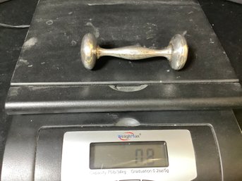 Vintage Sterling Silver Baby Rattle