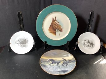 Collection Of 4 Horse Plates