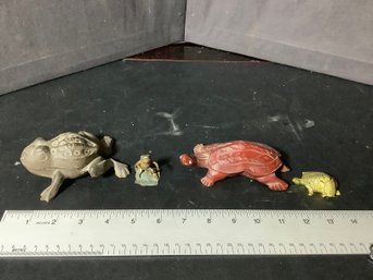 Frog And Turtle Figurines
