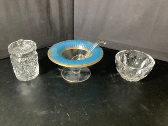 Glassware Bowls And Covered Sugar Dish
