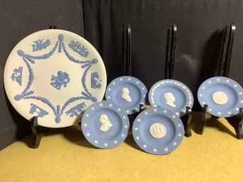 Wedgwood Blue On White Cherub,State Seal Of NY & Pennsylvania & More