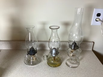3 Vintage Oil Lamps