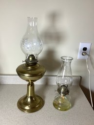 2 Vintage Oil Lamps