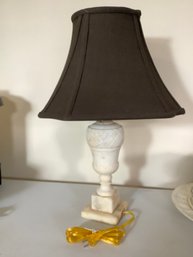 Alabaster Lamp With Shade
