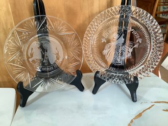2 Waterford Chrystal Christmas Plates- Vintage 1978 & 1979