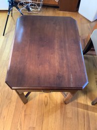 Wood End Table With Draw