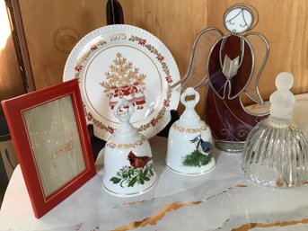 Spode, Goebel, Stained Glass Angel, Leather Frame & More