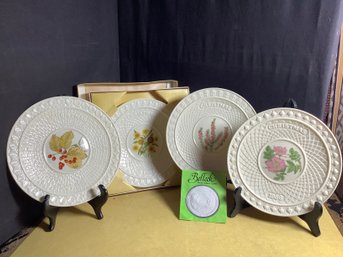 Belleek Vintage Country Christmas  Collector Plates 1984 To 1987