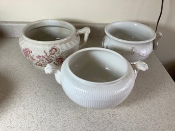 3 Antique Chamber Pots
