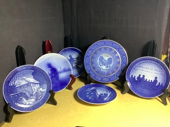 Vintage Bing & Grondahl  Copenhagen Blue & White Christmas Plates