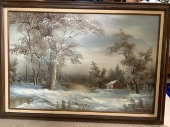 Framed Oil Painting  By LIsted Artist Cafieri