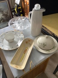 Table Serving Ware - Cake Plate, Lidded Cheese Server & More