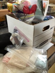 Box  Full Of Crafting Group With Sewing Supplies Too- See Description