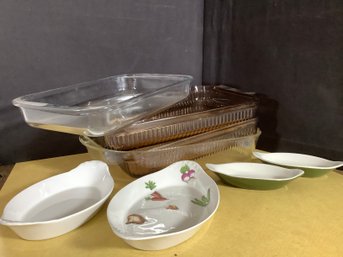 Glass Bakeware,  Hall USA Au Gratin Casseroles & More