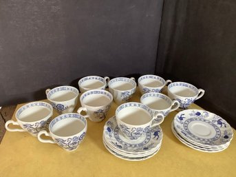 Johnson Bros. Blue Nordic Ironstone Cups & Saucers