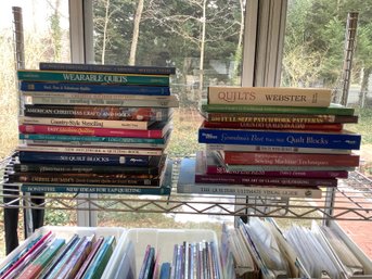 Shelf Of Quilting Books Lot 1
