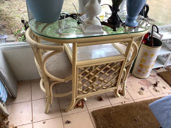 Rattan Wicker Table With. Chairs
