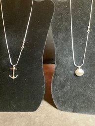 2 Sterling Silver 925 Necklaces/Pedants On Chains