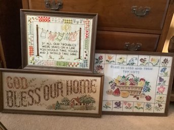 Hand Embroidered & Framed Work