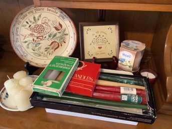 Amish Plate Through The Years Ill Take My Place Beside You, Candle Group &  More