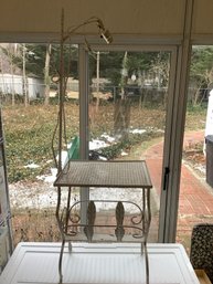 Vintage Metal Table With Light