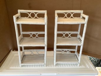 2 Wicker Wall Shelves