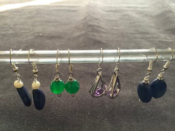 New-4 Pair Of .925 Earrings