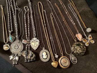 Bold & Beautiful Pendants On Chains- Costume Jewelry