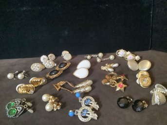 Clip On Earrings Group Of At Least 18 Pair