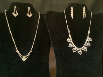 Which One To Wear? 2 SpectacularTo Choose From- Costume Jewelry Necklaces & Earrings