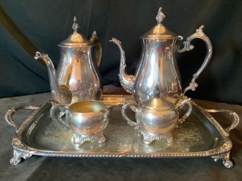 F.B. Rogers Bros. Tea & Coffee Set W/ Tray