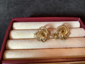 14 Kt. Gold Double Love Knot Earrings