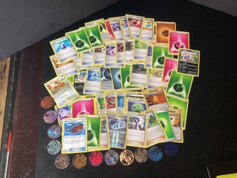 12 Assorted Pokmon Coins &  52 Assorted Pokemon Cards