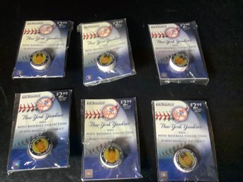 6 NY Post Yankees 2006 Mini Baseball Collection Lot 2
