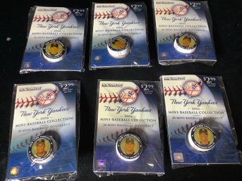 6 NY Post Yankees 2006 Mini Baseball Collection Lot 1