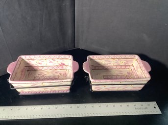 2 Temp-Tations Lilac Old World Baking Dish With Rack And Trivet