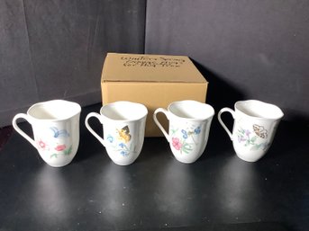 4 New In Box Lenox Butterfly Meadow Mugs